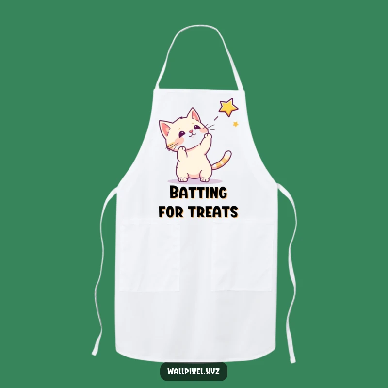 Funny Pixel Cat Apron: Kitchen Fun for Gamers Who Cook
