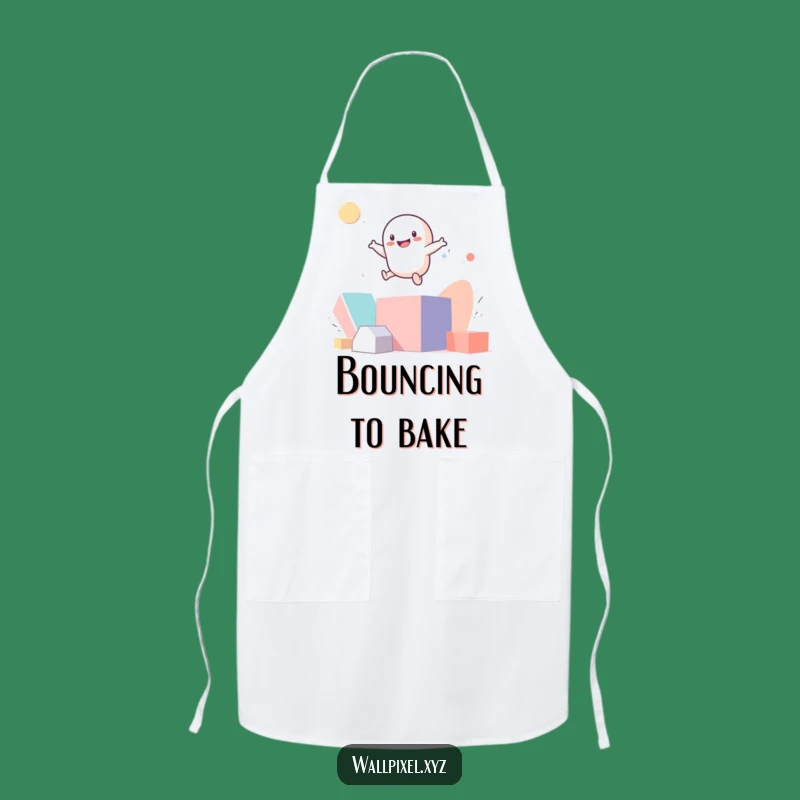 Funny Pixel Bounce Apron - Cheerful Geometric Kitchen Gift