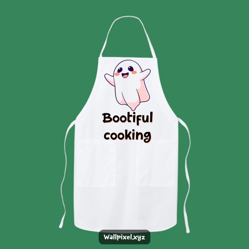 Funny Spooky Chef Ghost Apron: Cook with Spectral Giggles