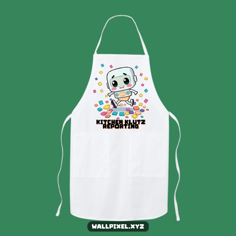 Funny Retro Tripping Character Apron: Cook with Humorous Mishaps!