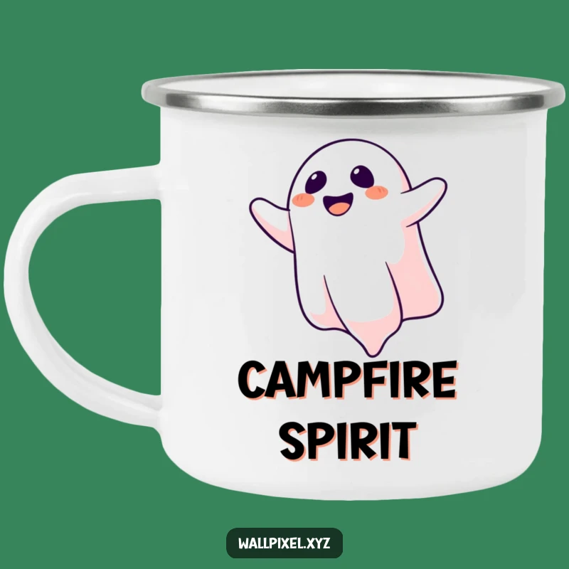 Funny Spooky Ghost Camping Mug: Enjoy Your Brew with Spectral Laughter