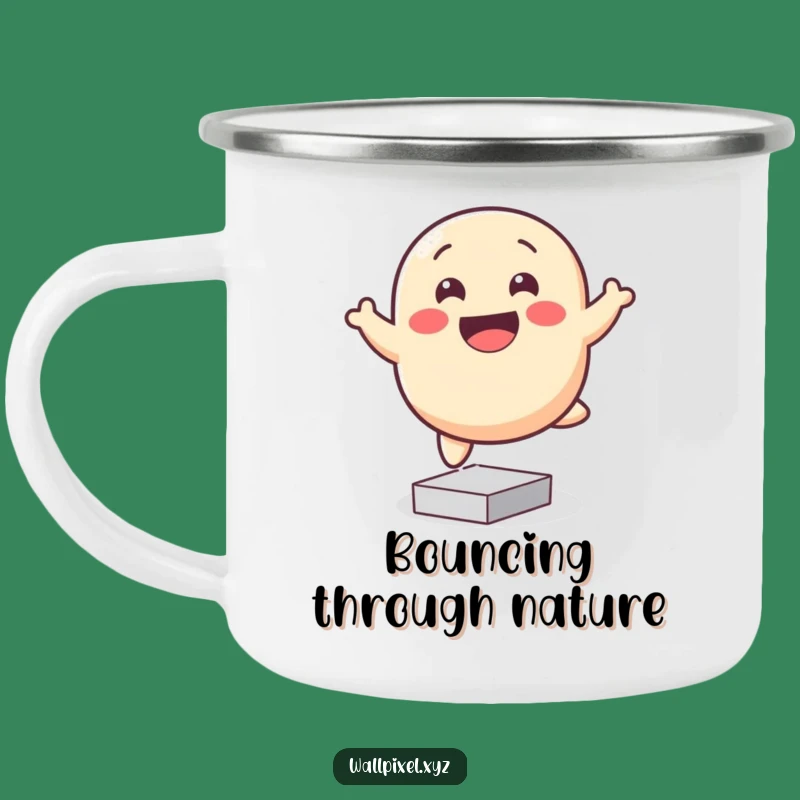 Funny Pixel Blob Camping Mug: Durable & Cheerful for Outdoor Fun Gift