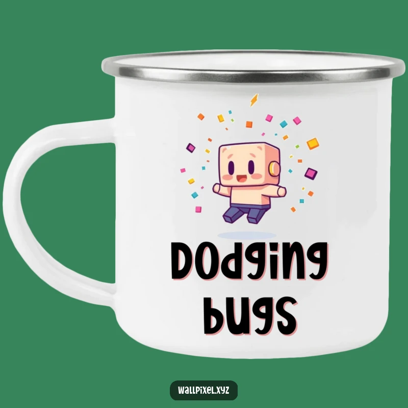Funny Pixel Camper Mug: Enjoy Your Brew with Retro Gaming Vibes