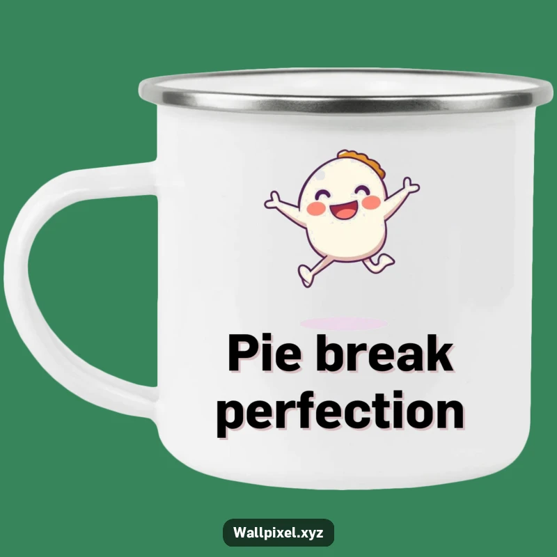 Funny Pixel Pie Camping Mug - Retro Adventure Fuel