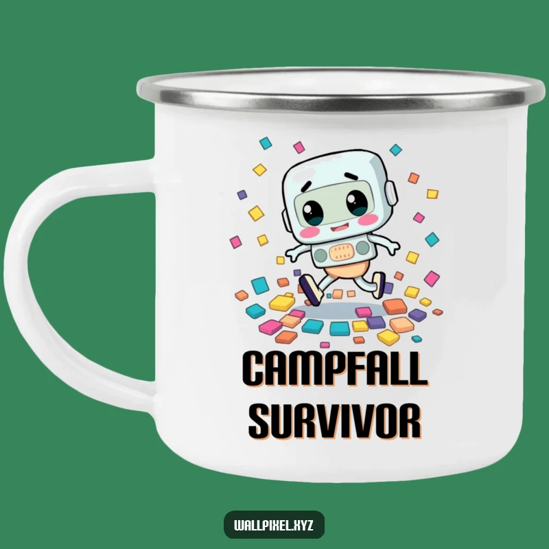 Funny Retro Tripping Character Camping Mug: Sip Safely (or Not!) Hilariously!