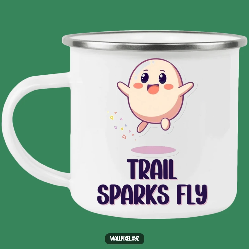 Funny Pixel Blob Joy Camping Mug: Sip Colorfully Around the Campfire!