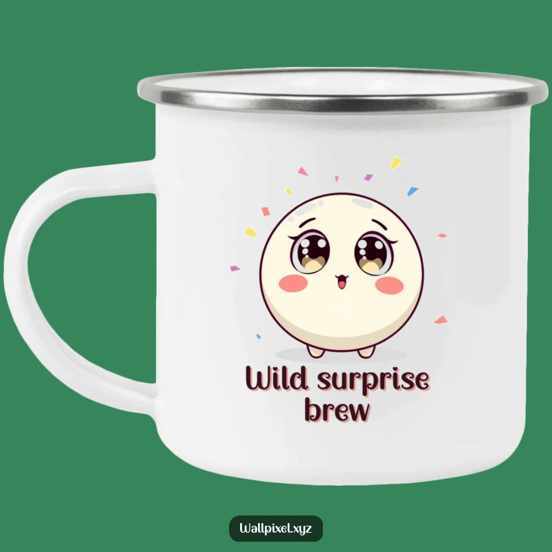 Funny Pixel Surprise Confetti Camping Mug - Festive Outdoor Gear