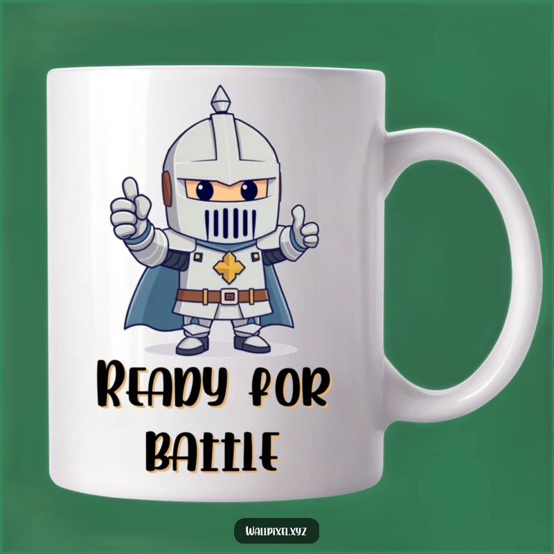 Funny Block Knight Mug: A Cheerful Thumbs Up for Your Morning Brew!