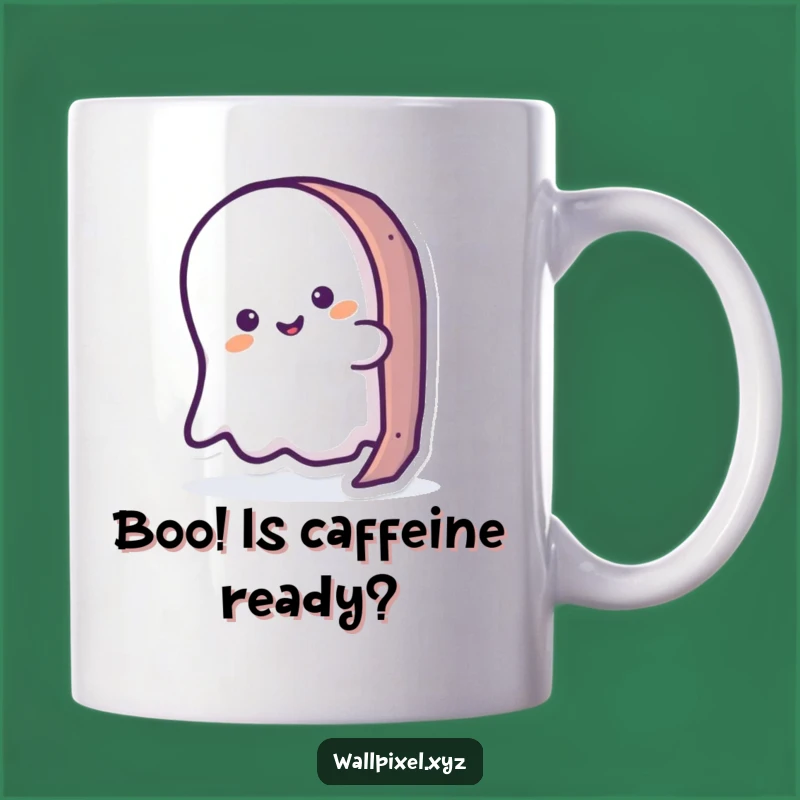 Funny Ghost Peeking Pixel Mug: A Hilarious Retro Gaming Gift for Friends