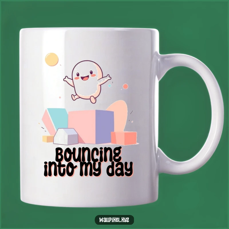 Funny Pixel Bounce Mug - Joyful Geometric Gamer Gift