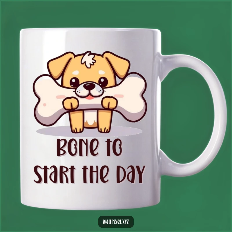Funny Pixel Dog Bone Mug: Retro Gaming Humor Gift for Dog Lovers