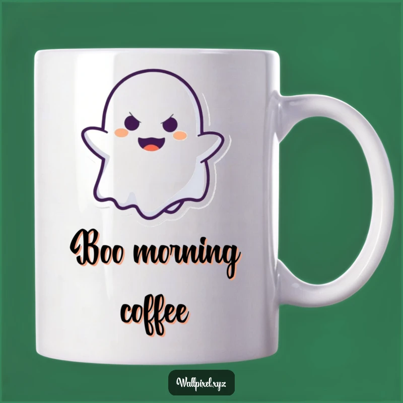 Funny Pixel Ghost Peek-a-Boo Mug: Playful & Hilarious Gift