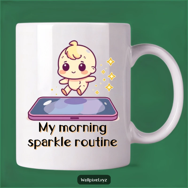 Funny Pixel Slide Sparkle Mug - Perfect Retro Gamer Gift