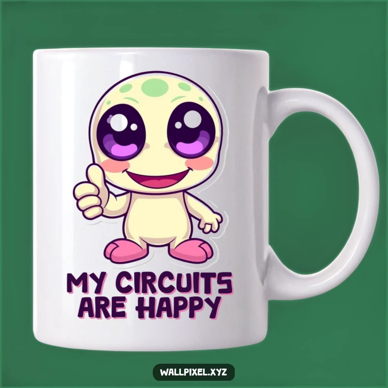 Funny Pixelated Alien Thumbs Up Mug - Hilarious Retro Gaming Gift for Geeks