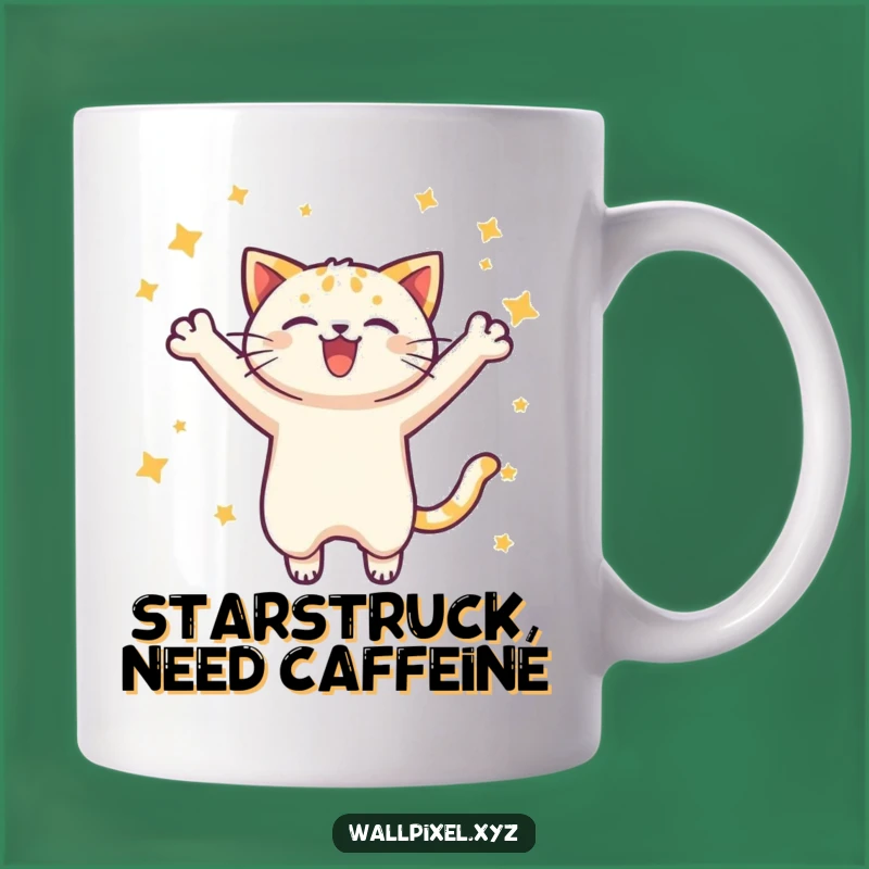 Funny Pixel Cat Mug - Retro Gamer Gift for Joyful Leaps