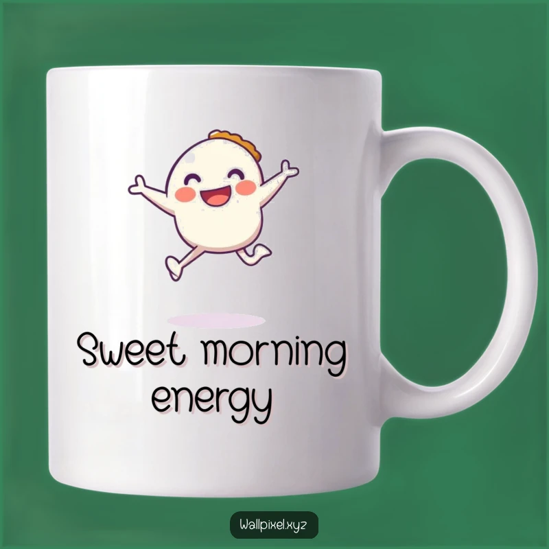 Funny Pixel Pie Jump Mug - Retro Gamer & Dessert Lover Gift