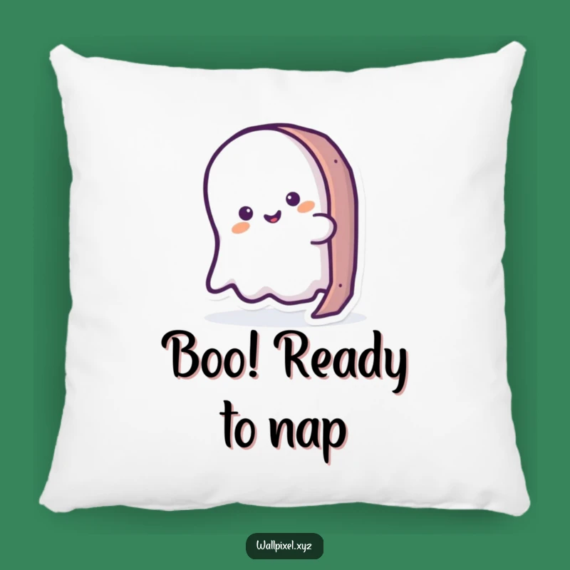 Funny Ghost Peeking Pixel Pillow: Cozy Gaming Decor, Adorable Funny Gift
