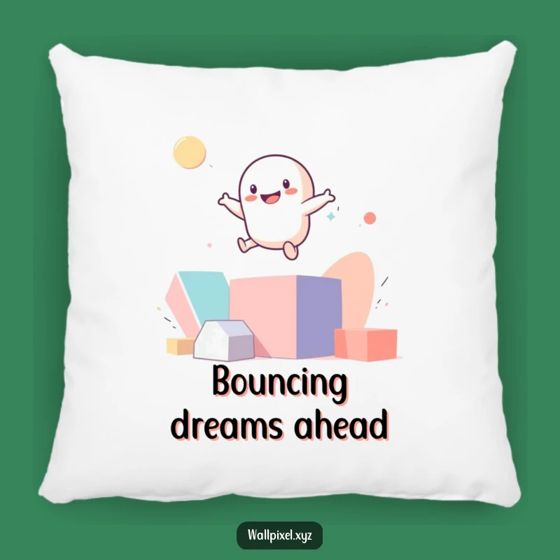 Funny Pixel Bounce Pillow - Cozy Geometric Accent