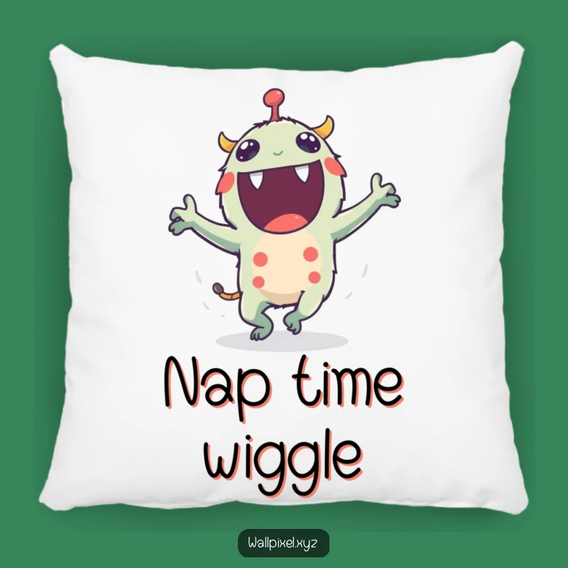 Cozy Funny Pixel Monster Pillow: Comfort Meets Playful Dancing