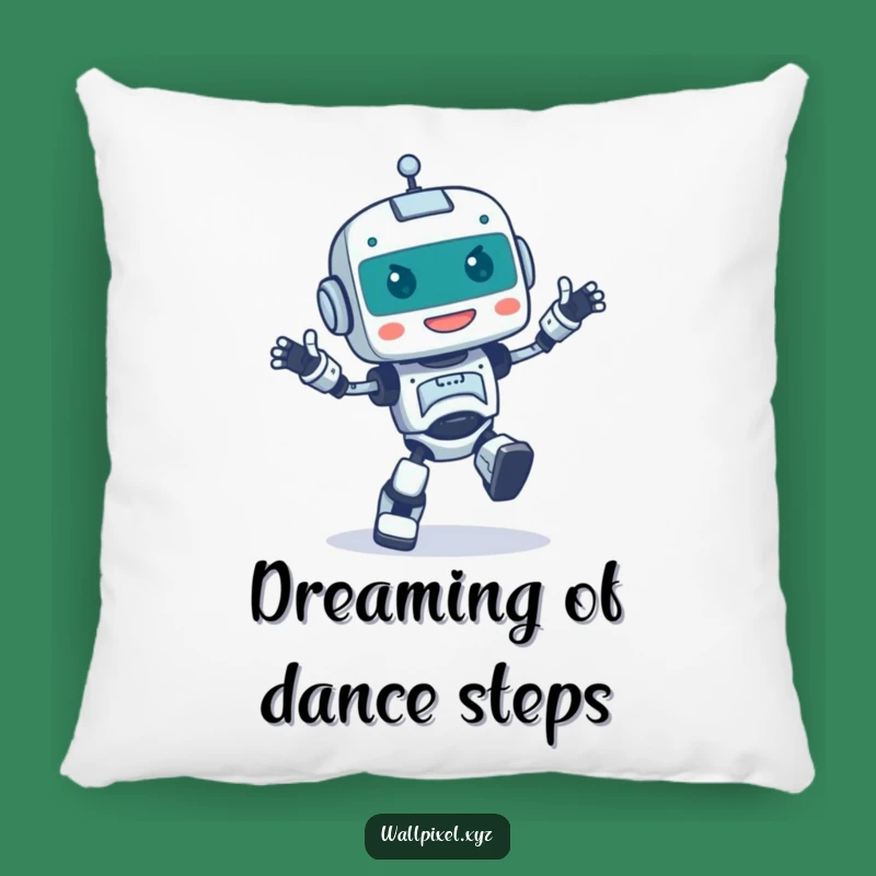 Cozy Funny Pixel Robot Dance Pillow: Snuggle Up with Robotic Fun