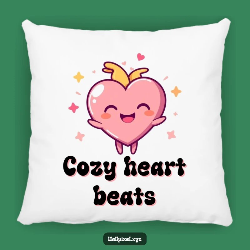 Funny Pixel Heart Pillow: Cozy Pulse Design, Perfect Hilarious Love Gift!