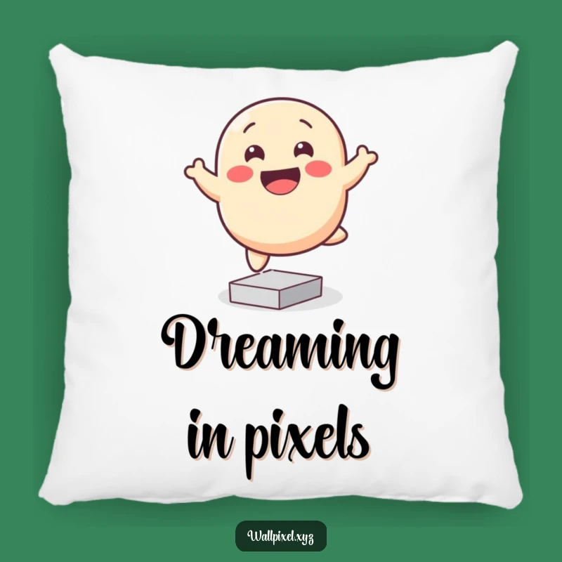 Funny Pixel Blob Pillow: Soft & Cheerful Accent for Cozy Comfort Gift