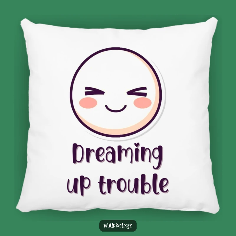 Funny Pixel Smiley Pillow: Cozy Wink Design, Perfect Hilarious Gift!