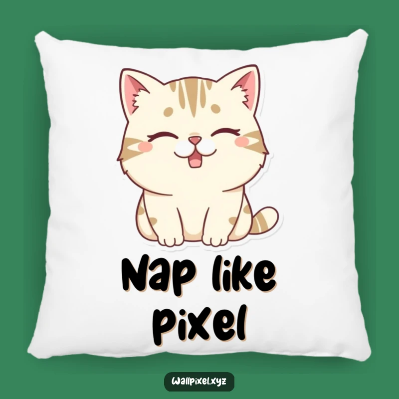 Funny Pixel Cat Pillow: Cozy Winker Comfort, Great Funny Gift
