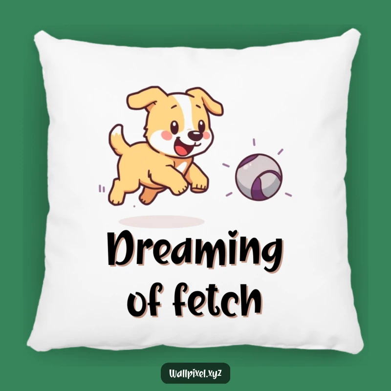 Funny Pixel Dog Ball Pillow - Cozy Retro Gaming Cushion