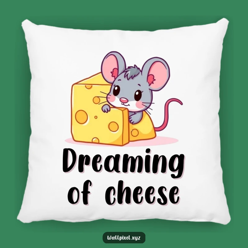 Funny Pixel Mouse Cheese Pillow - Cozy Snack Accent