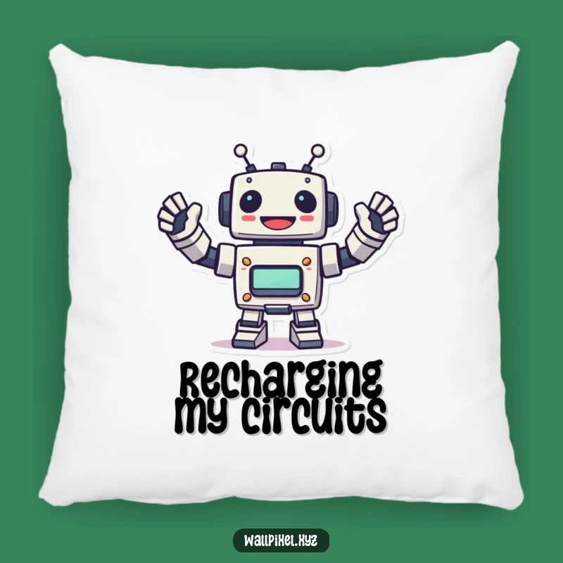 Funny Pixel Robot Pillow - Cozy Comfort with Retro Charm