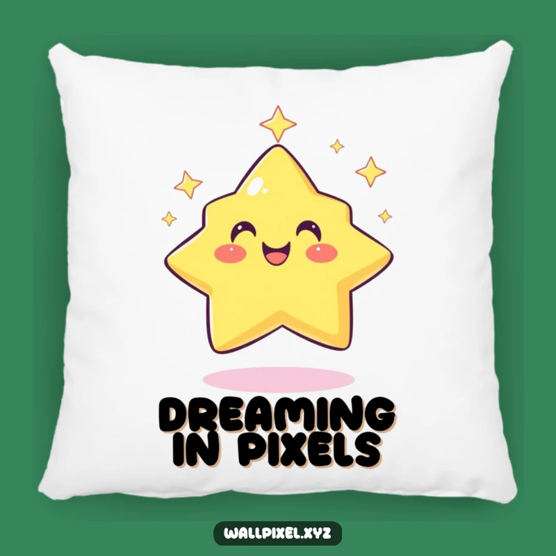 Funny Pixel Star Pillow: Cozy Twinkling Design, Perfect Hilarious Home Gift!