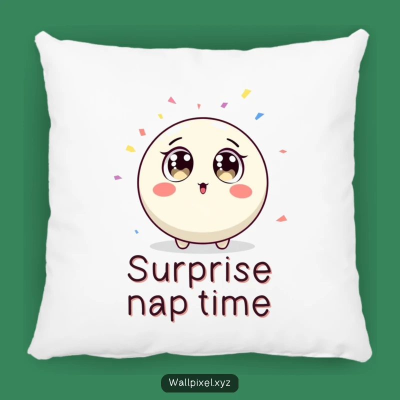 Funny Pixel Surprise Confetti Pillow - Cozy Party Accent