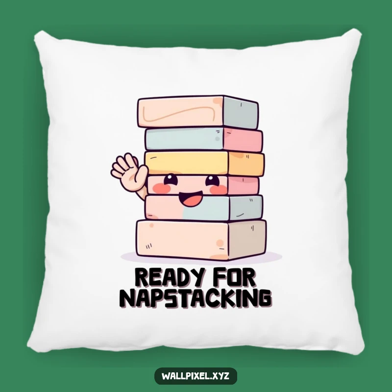 Funny Pillow: Cozy Waving Blocks Comfort, A Hilarious and Snuggly Funny Gift
