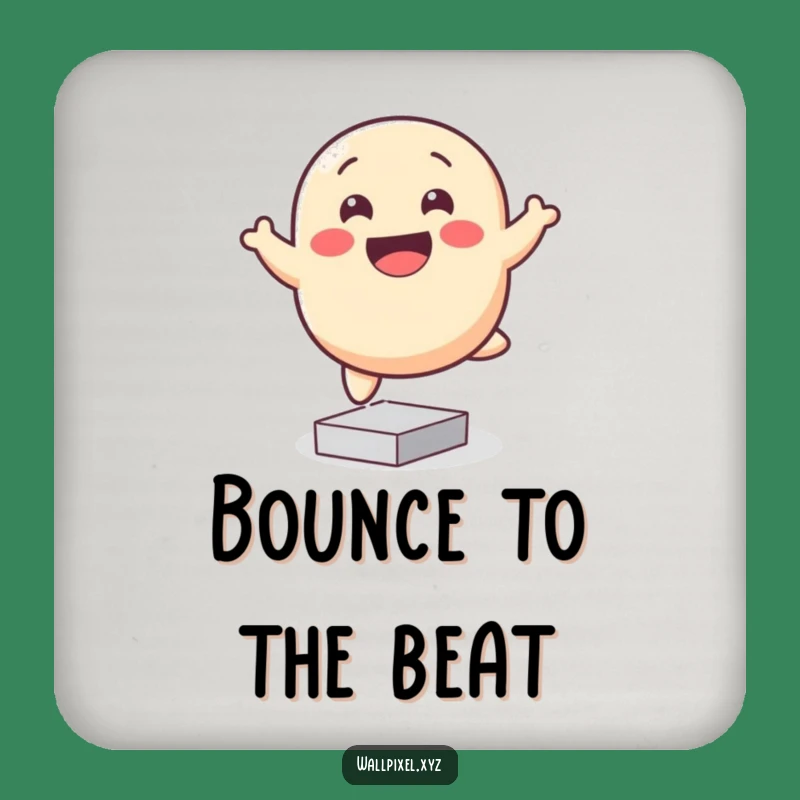 Funny Pixel Blob Drink Coasters: Cheerful Set for Table Protection Gift