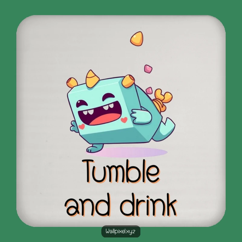 Funny Monster Tumble Coaster - Goofy Bar Accessory