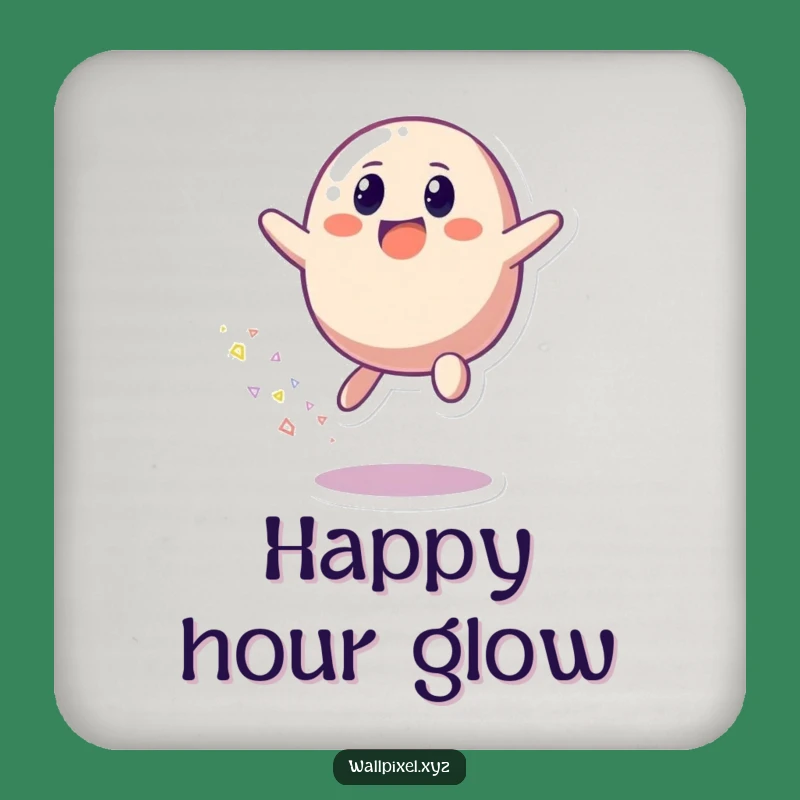 Funny Pixel Blob Joy Coaster: Protect Surfaces with a Burst of Color!