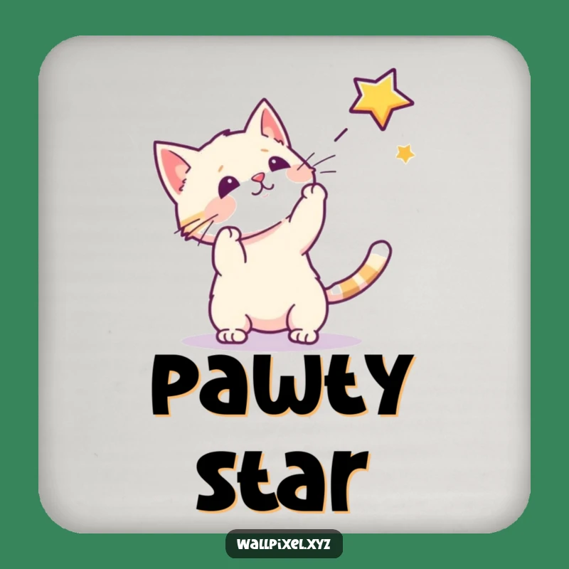 Funny Pixel Cat Coaster: Protect Surfaces with Retro Charm