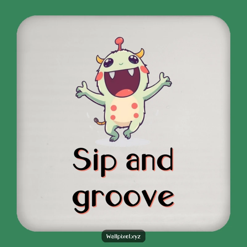 Funny Pixel Monster Coaster: Protect Surfaces with Dancing Flair