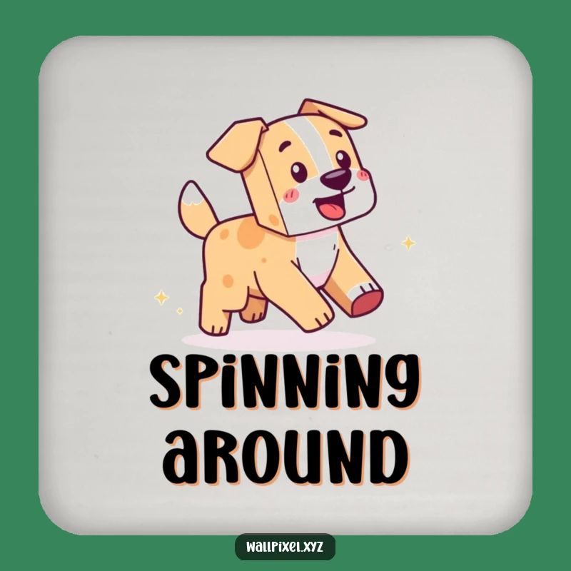 Funny Pixel Dog Coaster: Hilarious Protection for Your Surfaces