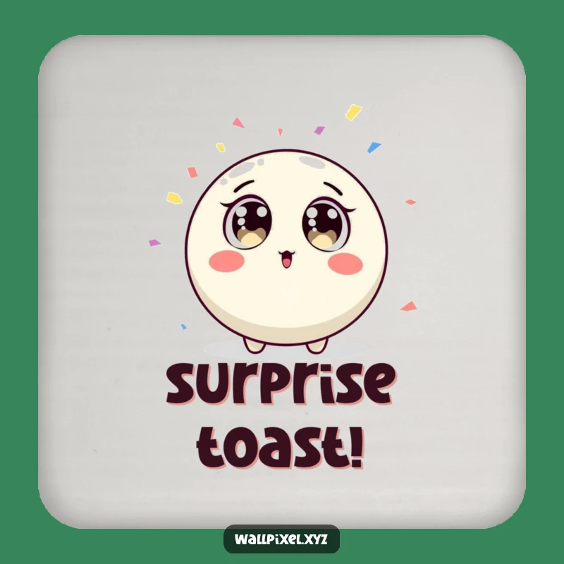 Funny Pixel Surprise Confetti Coaster - Festive Bar Accessory