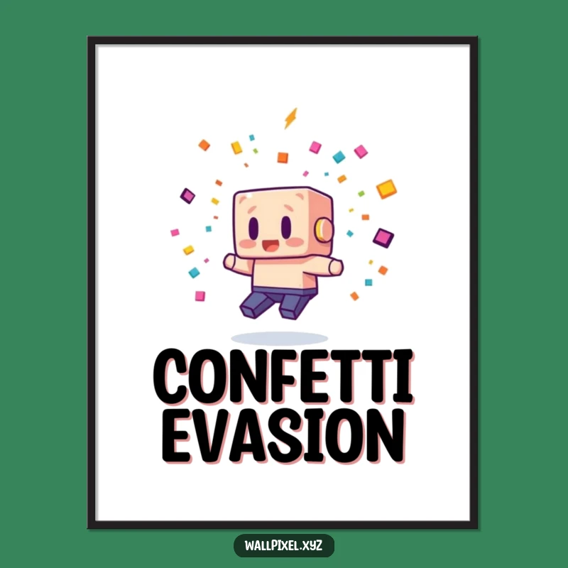 Funny Pixel Party Poster: Bring Retro Gaming Fun to Your Walls