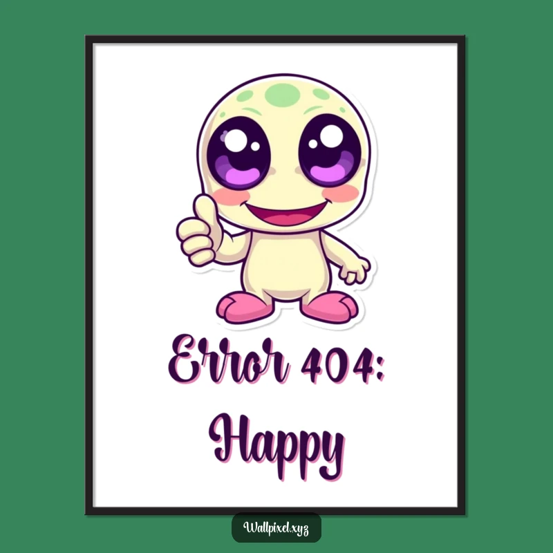 Add a splash of retro humor to your walls with this funny pixel alien poster! Its vibrant, pixelated charm is perfect for any fan.