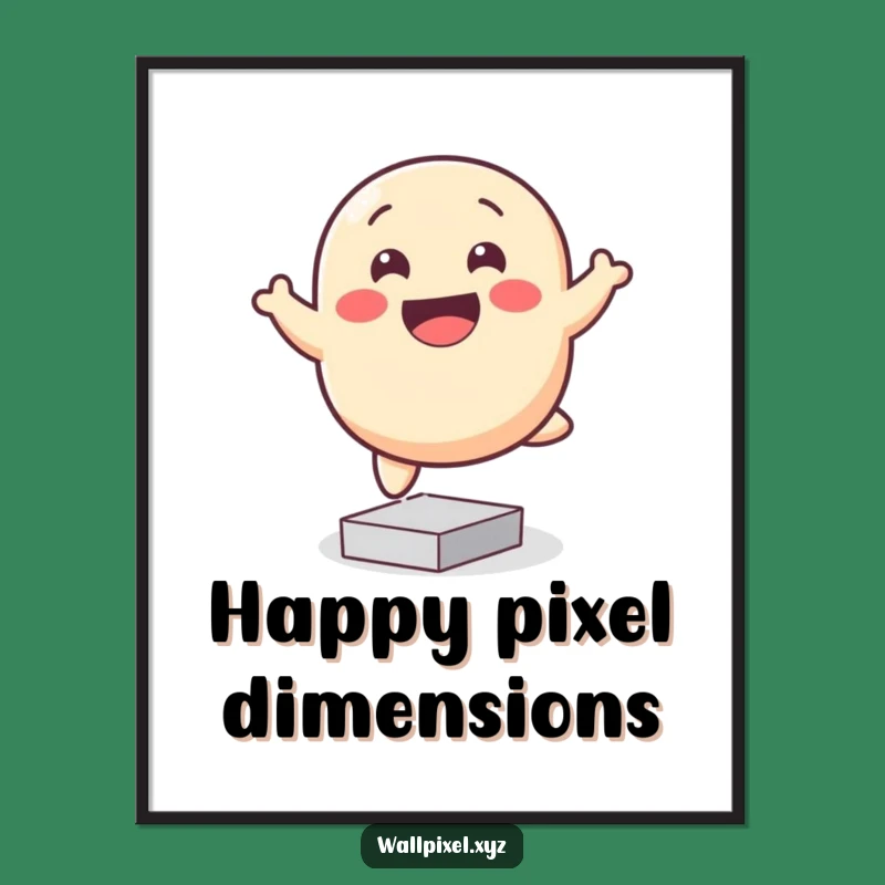 Funny Pixel Blob Poster: Joyful Wall Art for a Happy Space Gift