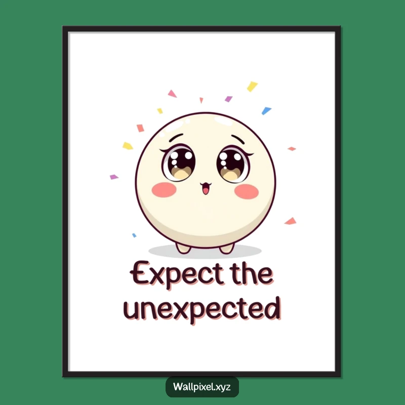 Funny Pixel Surprise Confetti Poster - Festive Wall Art