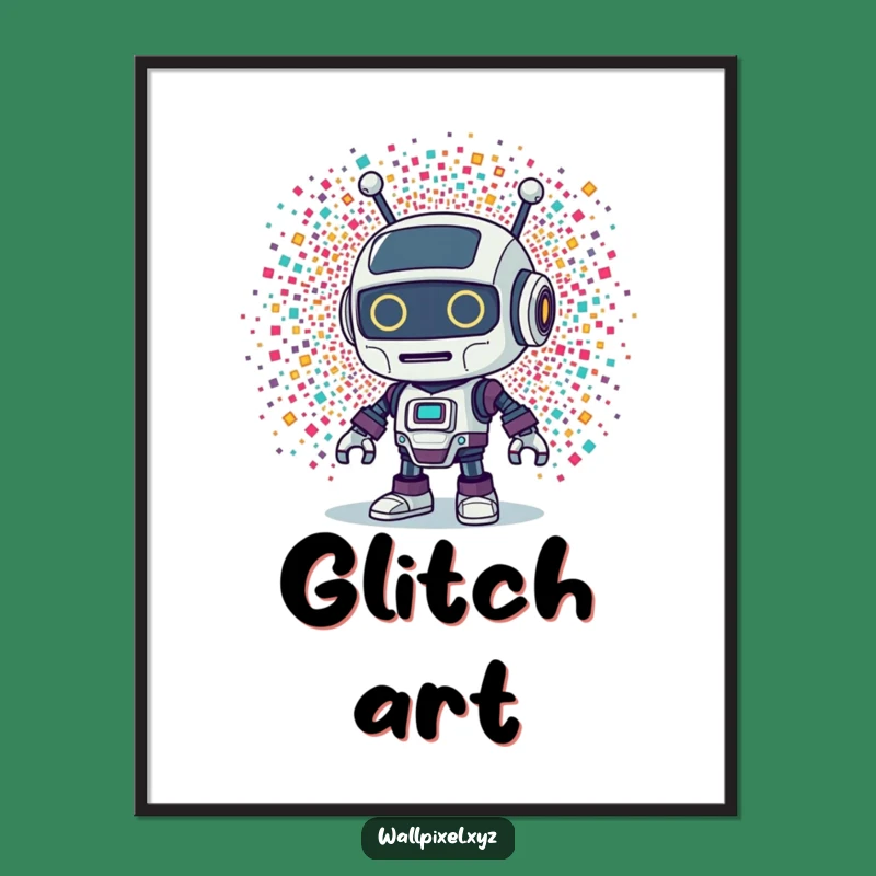 Funny Retro Robot Poster: Hilarious Wall Art for Techies and Sci-Fi Fans