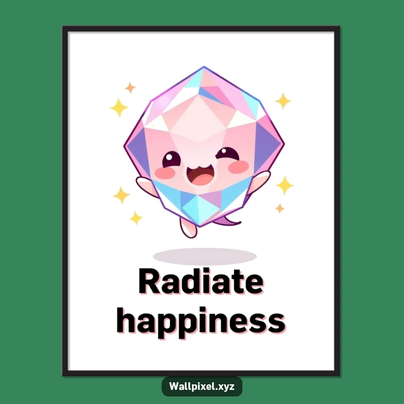 Funny Gem Bounce Poster: Radiant Wall Art, a Dazzling Funny Gift Idea