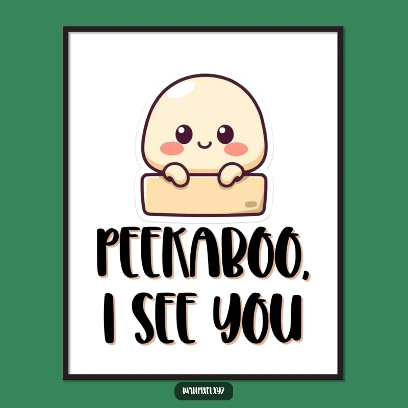 Retro Funny Pixel Blob Art Poster: Inject Humor into Your Wall Decor