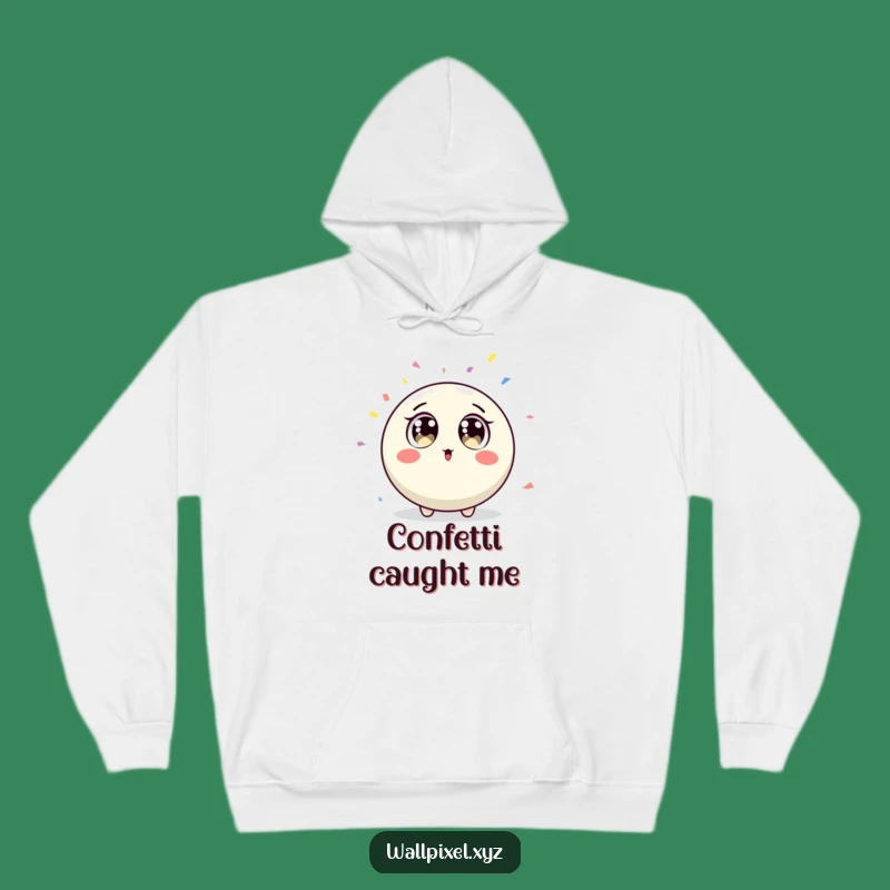 Funny Pixel Surprise Confetti Hoodie - Cozy Party Wear