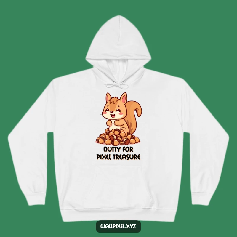 Funny Blocky Squirrel Hoodie: Cozy Acorn Hoarder, Ultimate Funny Gift for Collectors